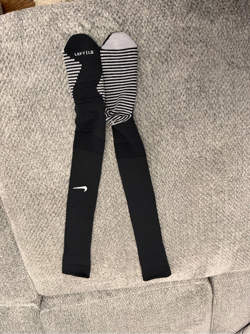 Nike Kids Black and White Compression Socks